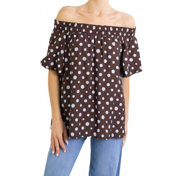 Maglia con elastico con pois